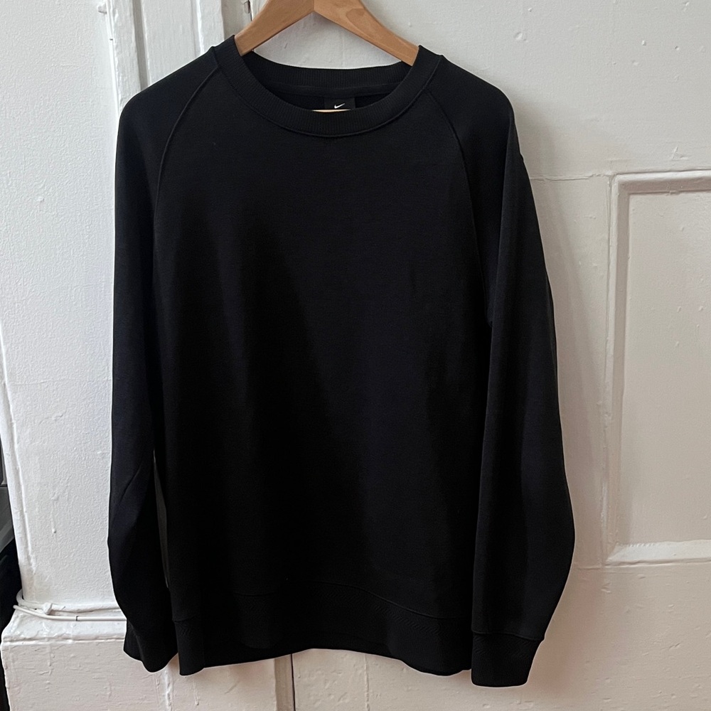 Nike Dri-Fit Knit Crewneck Sweater in Black